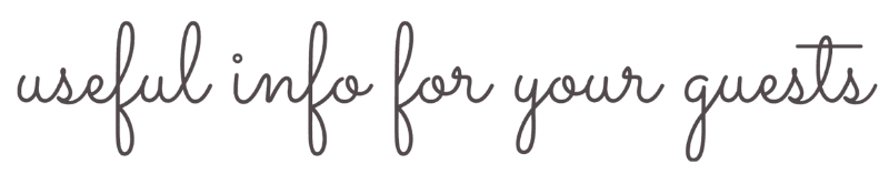 tagline: usefull info for your guests